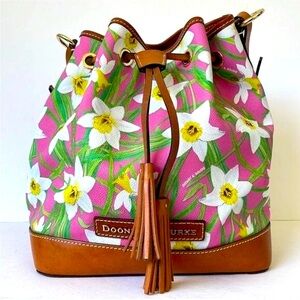 Dooney & Bourke Pink and White Floral Shoulder Bag